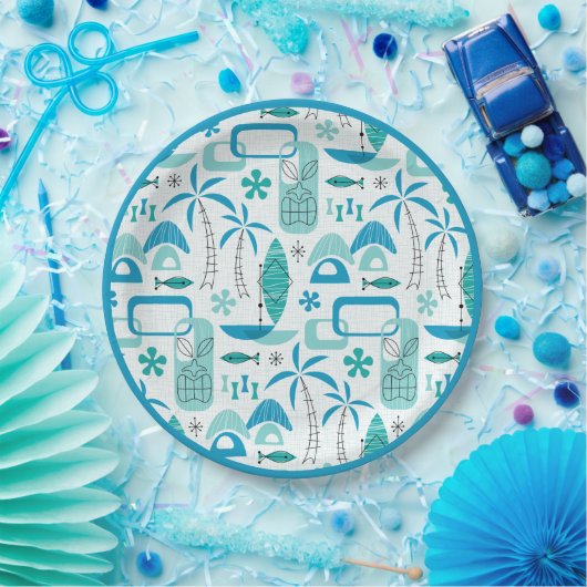 MCM Hawaiian Village – Blue Pappteller (Party)