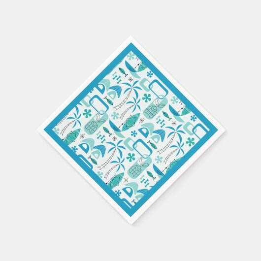 MCM Hawaiian Village – Blue Serviette (Ecke)