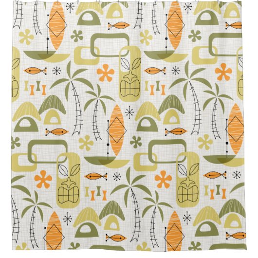 MCM Hawaiian Village Duschvorhang (Vorderseite)