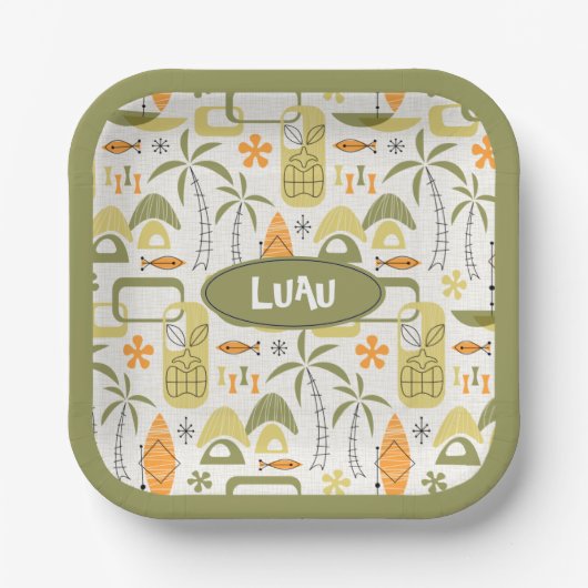 MCM Hawaiian Village Pappteller (Vorderseite)