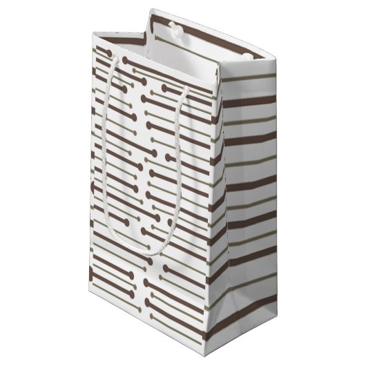 MCM Inspiriert Linien Kleine Geschenktüte (Vorderseite Schrägansicht)