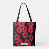 MCM inspirierte Blume für roten Hibiskus Tasche (Rückseite)