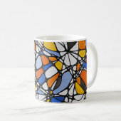MCM-inspirierte Kaffeetasse mit Reflektionen (VorderseiteRechts)
