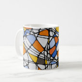 MCM-inspirierte Kaffeetasse mit Reflektionen (Vorderseite Links)