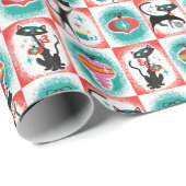 MCM Katzen Weihnachtsgeschenkpapier Geschenkpapier (Rolleneckpunkt)