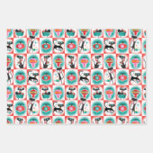 MCM Katzen Weihnachtsgeschenkpapier Geschenkpapier Set (Vorderseite)