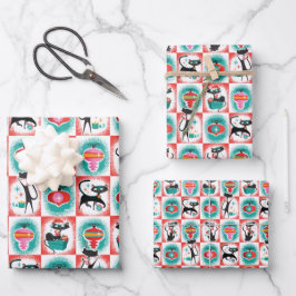 MCM Katzen Weihnachtsgeschenkpapier Geschenkpapier Set