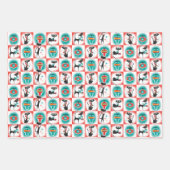 MCM Katzen Weihnachtsgeschenkpapier Geschenkpapier Set (Vorderseite)