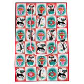 MCM Katzen Weihnachtsgeschenktasche Mittlere Geschenktüte (Rückseite)