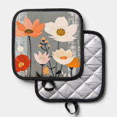 MCM Mixed Media-Blume Topflappen (Vorderseite/Rückseite)