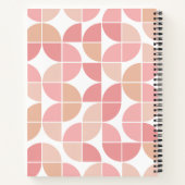 MCM Mod Circles Pattern mauve and blush pink Notizblock (Rückseite)