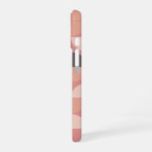 MCM Mod Circles Pattern Rose gold Rosa grau iPhone 16 Hülle (Linke Seite)