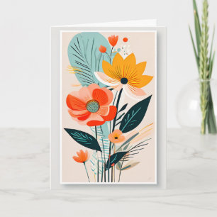 MCM Modern Art Bouquet Geburtstag Karte