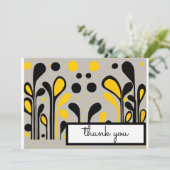 MCM Moderne Malerei Lollipops Gray Gold Black Dankeskarte (Stehend Vorderseite)