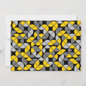 MCM Modernes Muster Gelbes Schwarzes Abschluss Fot Einladung (Rückseite)