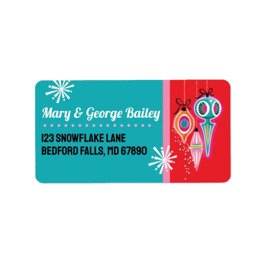 MCM Ornamente Weihnachtskarten Adressenmarken Adressaufkleber (Vorne)