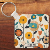 MCM Pop Art Colorful Flowers Schlüsselanhänger (Vorderseite)