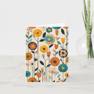 MCM Pop Art Farbige Blumen Dankeskarte