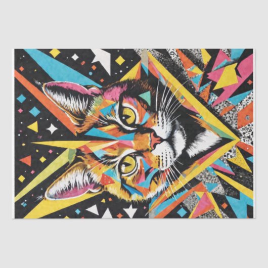 MCM-Portrai der Katzen-Entkopplung Seidenpapier (Vorderseite)