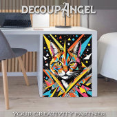 MCM-Portrai der Katzen-Entkopplung Seidenpapier