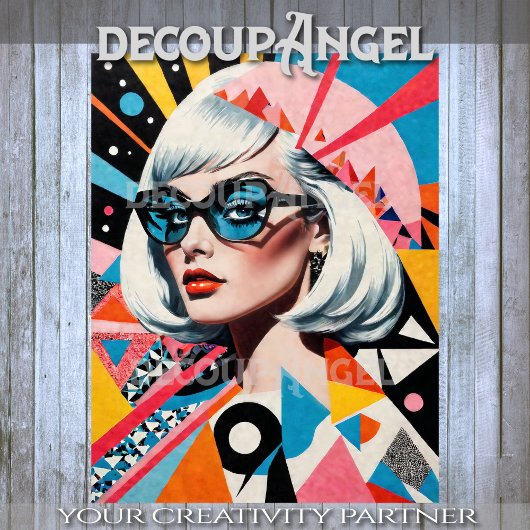 MCM-Portrait der weiblichen Dekoupage Seidenpapier