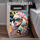 MCM-Portrait der weiblichen Dekoupage Seidenpapier