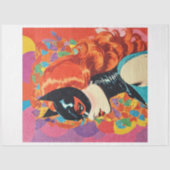 MCM-Portrait von Cat Lady Decoupage Seidenpapier (Vorderseite)