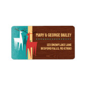 MCM Reindeer Weihnachtskartenadressen-Labels Adressaufkleber (Vorne)