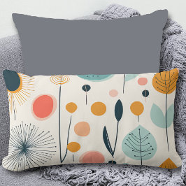 MCM Retro Botanisches Muster Lumbalkissen Lendenkissen