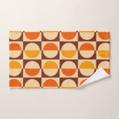 MCM Retro Geometric Half Square and Circle Muster Badhandtuch Set (Handtuch)