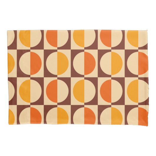 MCM Retro Geometric Half Square and Circle Muster Kissenbezug (Vorderseite-Links)