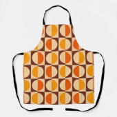 MCM Retro Geometric Half Square and Circle Muster Schürze (Vorderseite)