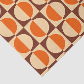 MCM Retro Geometric Half Square and Circle Muster Seidenpapier (Ausschnitt)
