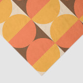 MCM Retro Geometric Half Square and Circle Muster Seidenpapier (Ausschnitt)