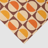 MCM Retro Geometric Half Square and Circle Muster Seidenpapier (Ausschnitt)