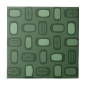 MCM-Rundholz des Mittleren Jahrhunderts, grün Fliese (Vorderseite)