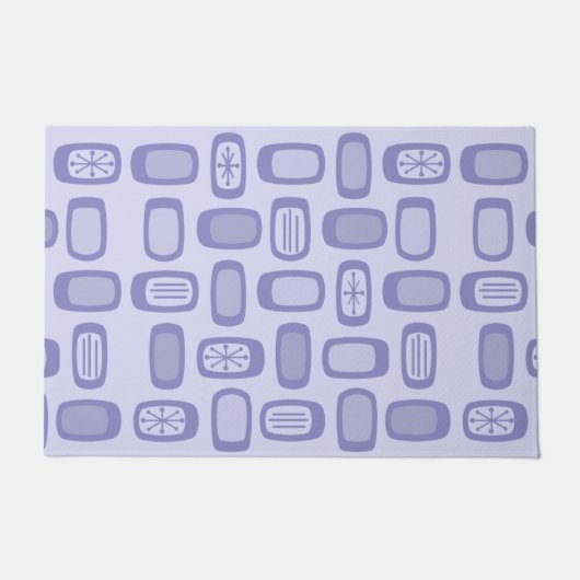 MCM-Rundrechtecke-Lavendel des mittleren Jahrhunde Fußmatte (Vorderseite)