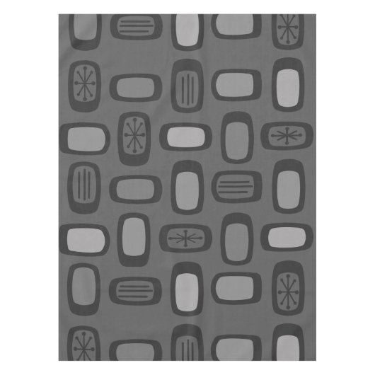 MCM Rundwinkel Asche Grau Tischdecke (Vorderseite)