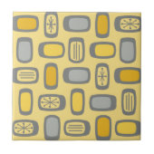 MCM Rundwinkelgelb, grau, Mitte des Jahrhunderts Fliese (Vorderseite)