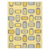 MCM Rundwinkelgelb, grau, Mitte des Jahrhunderts Tischdecke (Vorderseite)