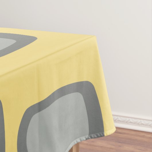 MCM Rundwinkelgelb, grau, Mitte des Jahrhunderts Tischdecke (Beispiel)