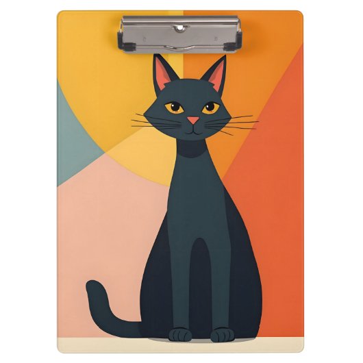 MCM Schwarze Katze Klemmbrett (Vorderseite)