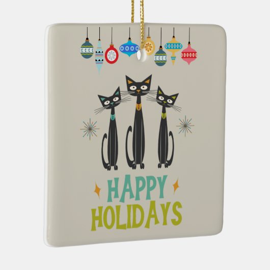 MCM Schwarze Katzen und Ornamente Weihnachten Mitt (Rechts)