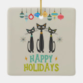 MCM Schwarze Katzen und Ornamente Weihnachten Mitt (Rückseite)