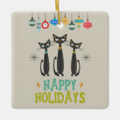 MCM Schwarze Katzen und Ornamente Weihnachten Mitt (Vorderseite)