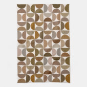 MCM Semicircles Browns+Cream-Muster Geschirrtuch (Vertikal)