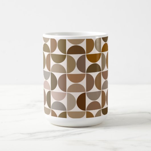 MCM Semicircles Browns+Cream-Muster Kaffeetasse (Mittel)