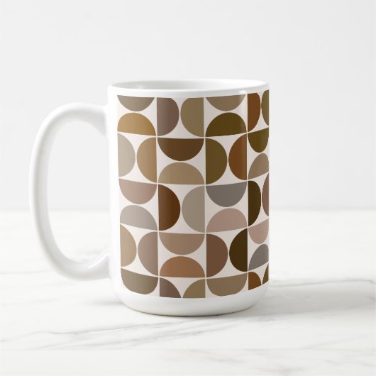 MCM Semicircles Browns+Cream-Muster Kaffeetasse (Links)
