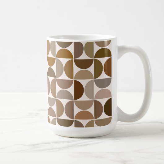 MCM Semicircles Browns+Cream-Muster Kaffeetasse (Rechts)