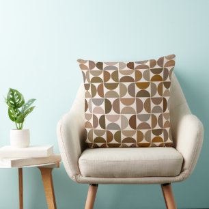 MCM Semicircles Browns+Cream-Muster Kissen